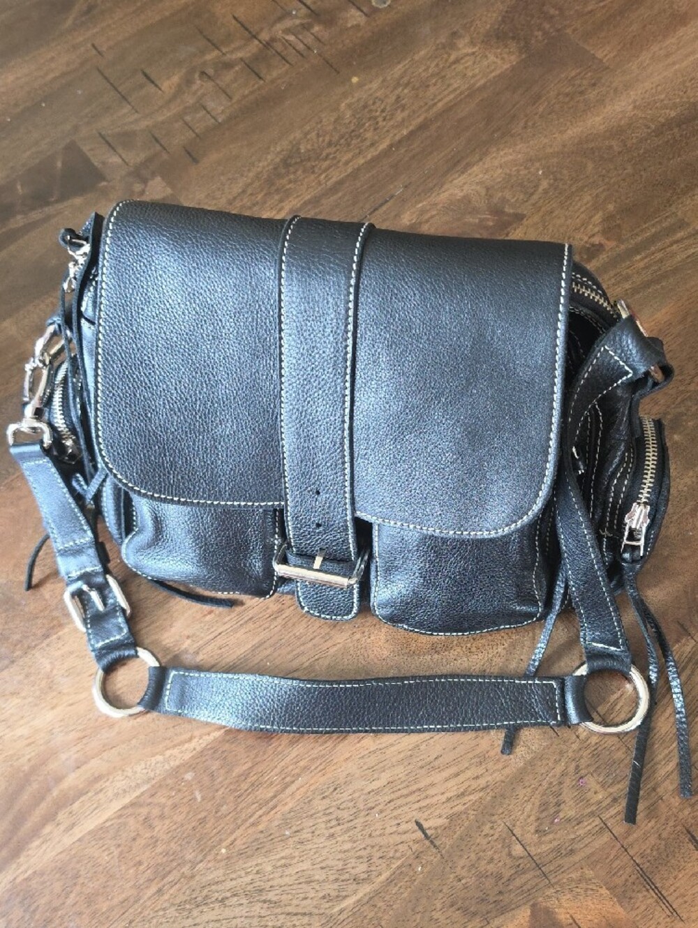 Vintage Roots Canadian Handmade Black Leather Purse - Picture 6 of 6